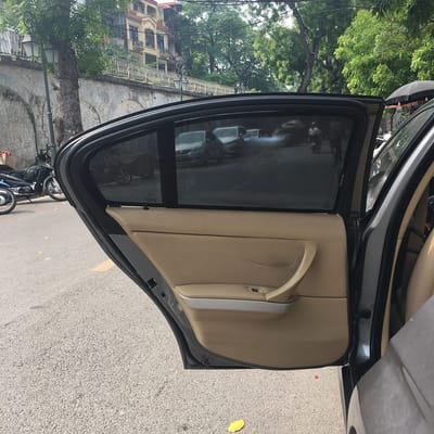 Custom-fit sun shades fitted to a BMW E90 320i 2005-2011