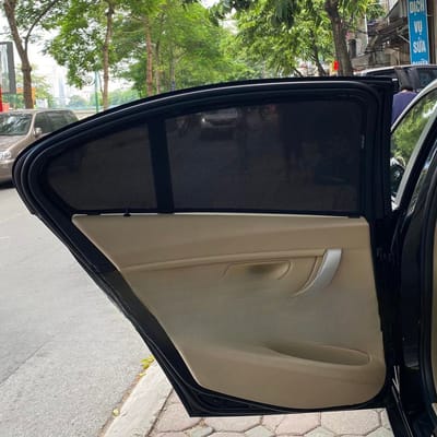 Custom-fit sun shades fitted to a BMW F30 320i 2012-2019