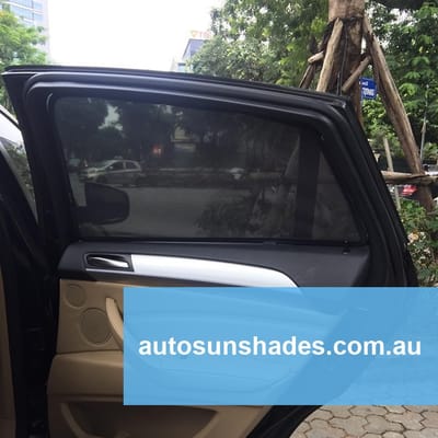 Custom-fit sun shades fitted to a BMW X6 2019-2026