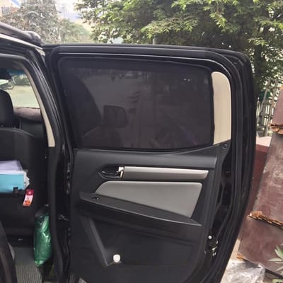 Custom-fit sun shades fitted to a HOLDEN COLORADO