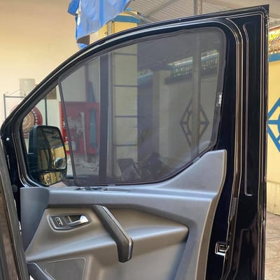 Custom-fit sun shades fitted to a FORD TOURNEO