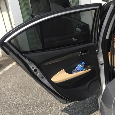 Custom-fit sun shades fitted to a HONDA CITY 2010-2014