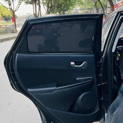Custom-fit sun shades fitted to a HYUNDAI KONA