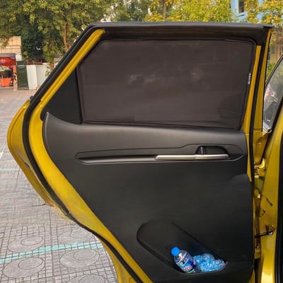 Custom-fit sun shades fitted to a KIA SONET