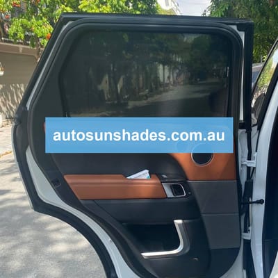 Custom-fit sun shades fitted to a LAND ROVER RANGE ROVER SPORT