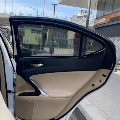 Custom-fit sun shades fitted to a LEXUS IS250