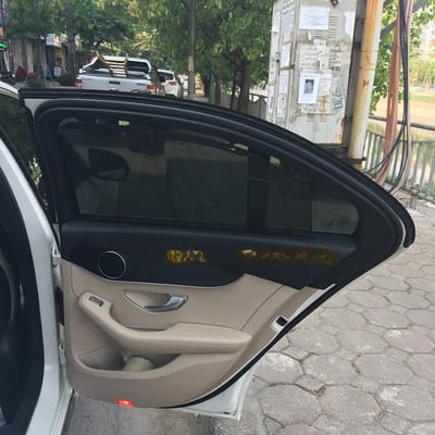 Custom-fit sun shades fitted to a MERCEDES C200 2016-2021