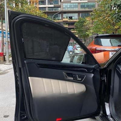 Custom-fit sun shades fitted to a MERCEDES E200 2016-2022
