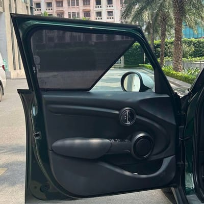 Custom-fit sun shades fitted to a MINI COOPER S 2017-2021
