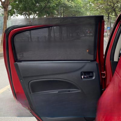 Custom-fit sun shades fitted to a MITSUBISHI MIRAGE 2010-2017
