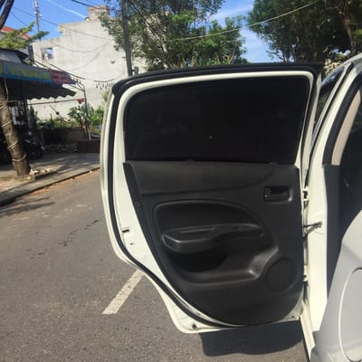 Custom-fit sun shades fitted to a MITSUBISHI MIRAGE 2018-2021