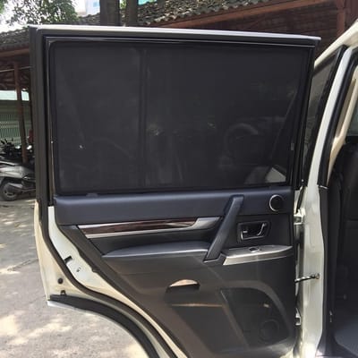 Custom-fit sun shades fitted to a MITSUBISHI PAJERO V93 2015-2019