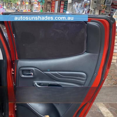 Custom-fit sun shades fitted to a MITSUBISHI TRITON 2019-2023