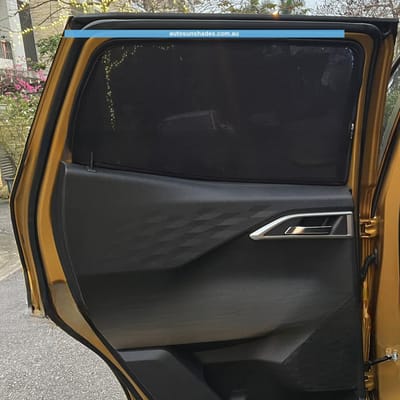 Custom-fit sun shades fitted to a MITSUBISHI XFORCE