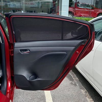 Custom-fit sun shades fitted to a NISSAN ALMERA