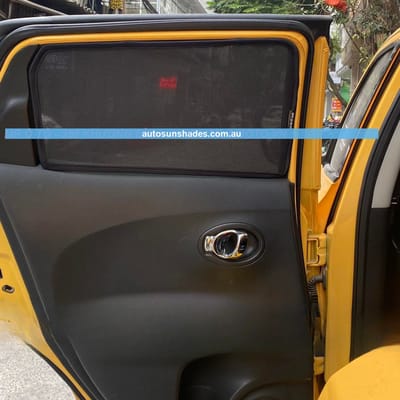 Custom-fit sun shades fitted to a NISSAN JUKE