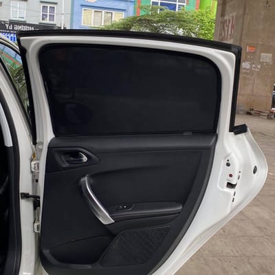 Custom-fit sun shades fitted to a PEUGEOT 208