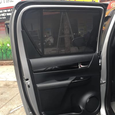 Custom-fit sun shades fitted to a TOYOTA HILUX 2019-2025