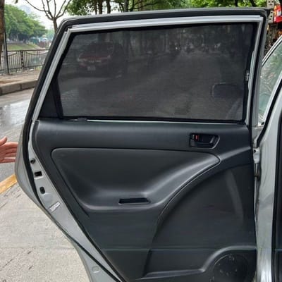 Custom-fit sun shades fitted to a TOYOTA MATRIX