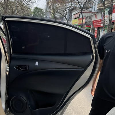 Custom-fit sun shades fitted to a TOYOTA YARIS SEDAN / VIOS 2024-2025