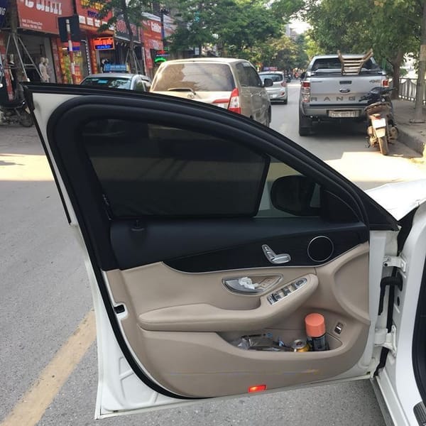 MERCEDES C200 2016-2021 custom-fit car window sun shades — photo 4