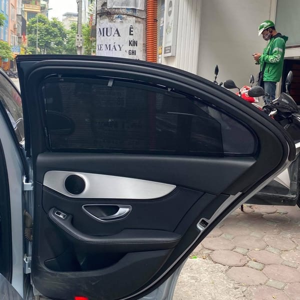 MERCEDES C200 2016-2021 custom-fit car window sun shades — photo 7