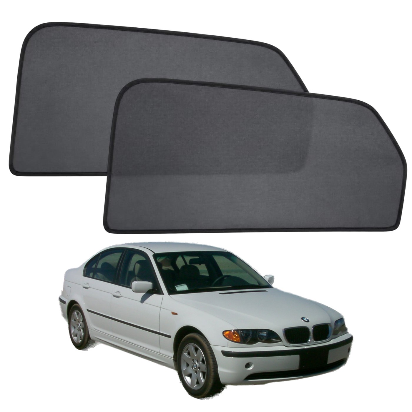 BMW 3 Series E46 Sedan 1998-2005 custom-fit magnetic car window sun shades