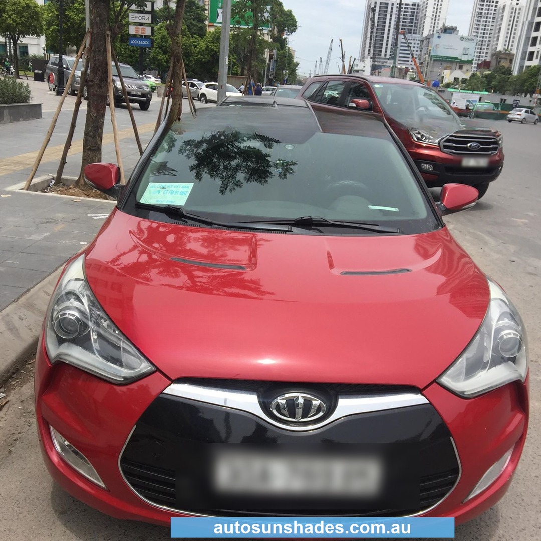 HYUNDAI VELOSTER custom-fit car window sun shades — photo 1
