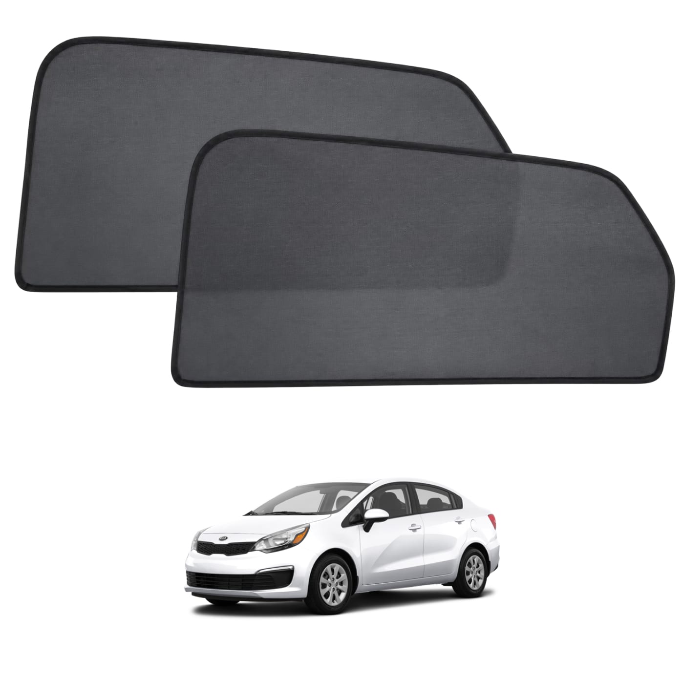 Sun shades for KIA PRIDE / KIA RIO SEDAN 2010