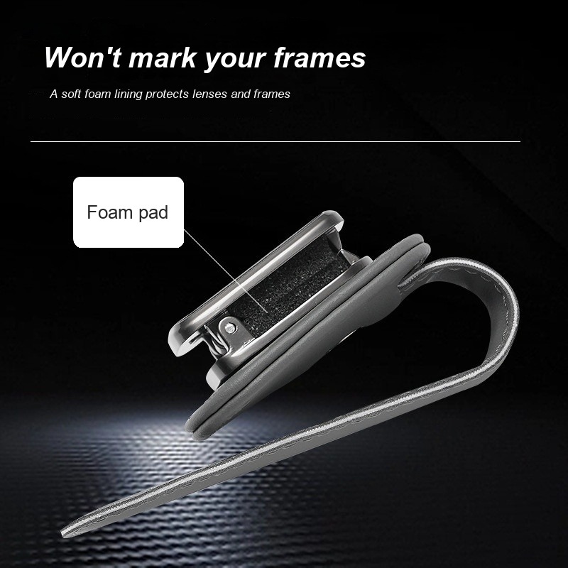 Leather Sunglasses Visor Clip — photo 4