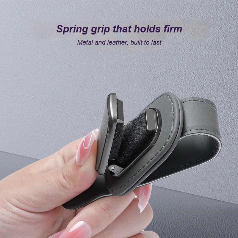 Leather Sunglasses Visor Clip — photo 3