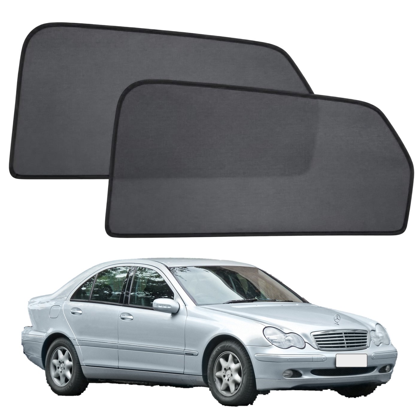 Sun shades for Mercedes C200 W203 Sedan 2000-2007