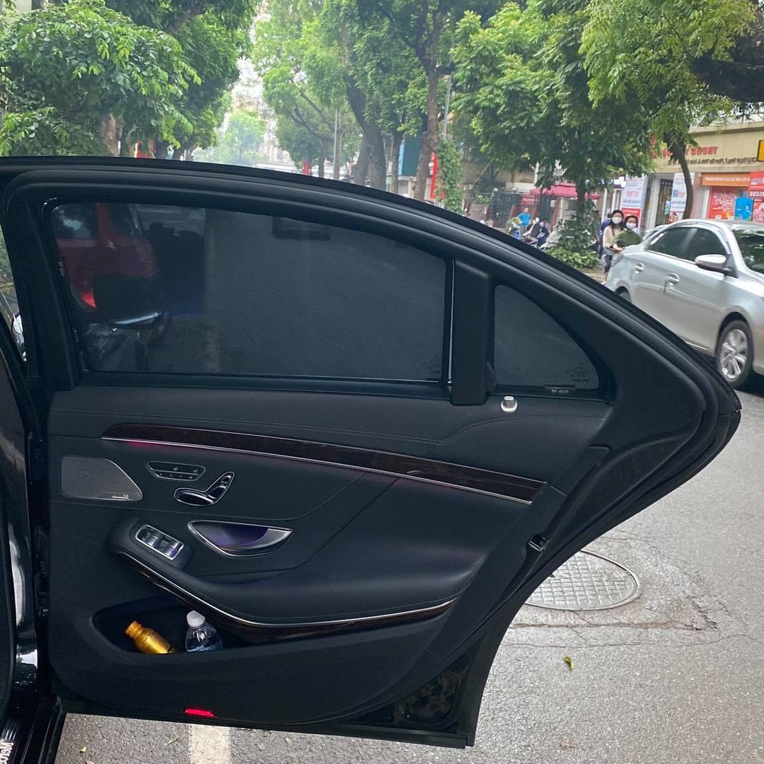 MERCEDES S450 custom-fit car window sun shades — photo 2