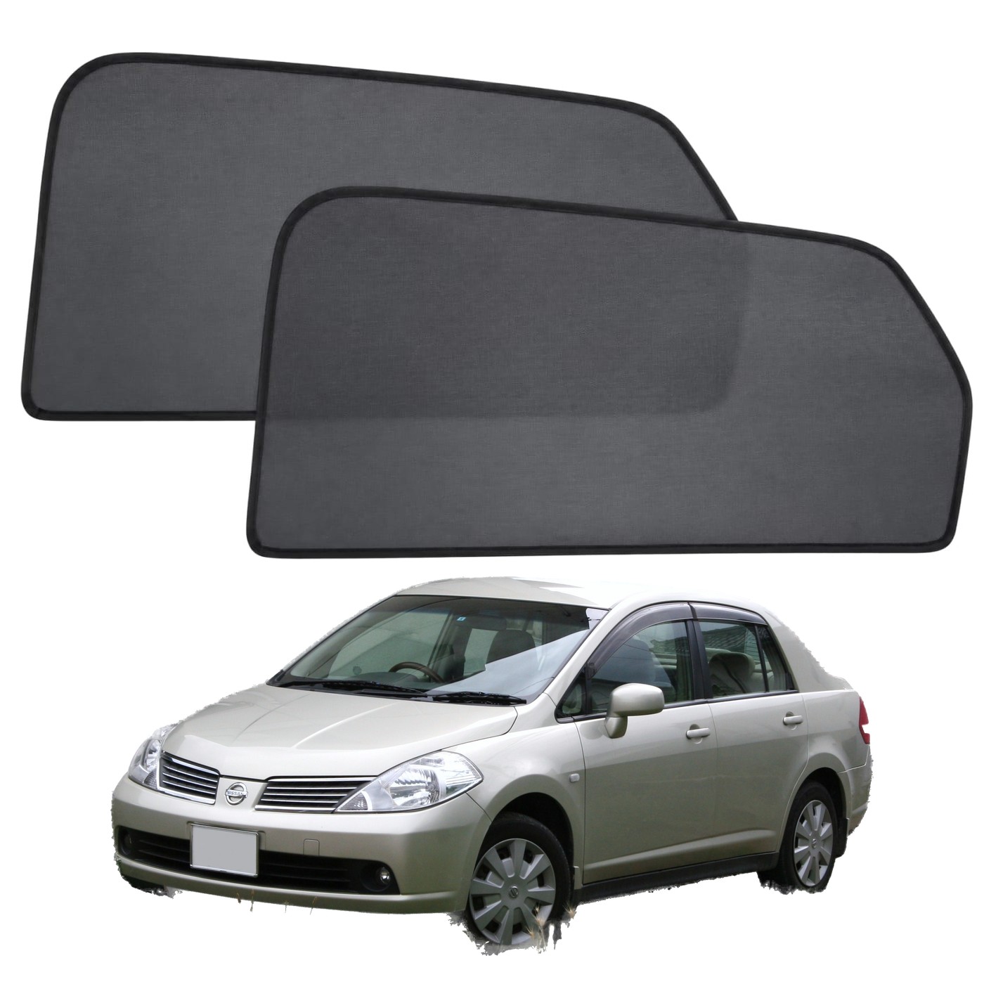 Sun shades for Nissan Tiida C11 Sedan 2006-2013